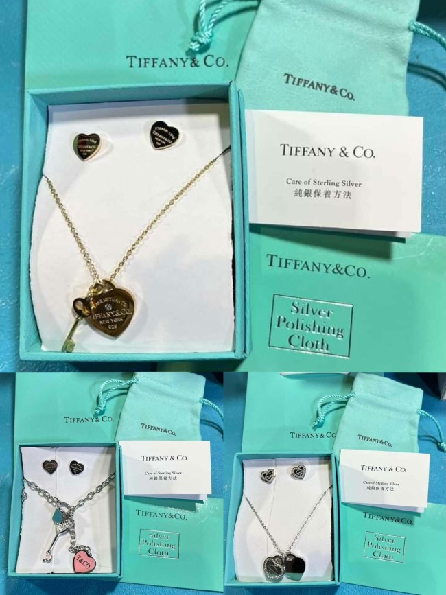 Fashion Necklace with Earrings Set with Box #TIF