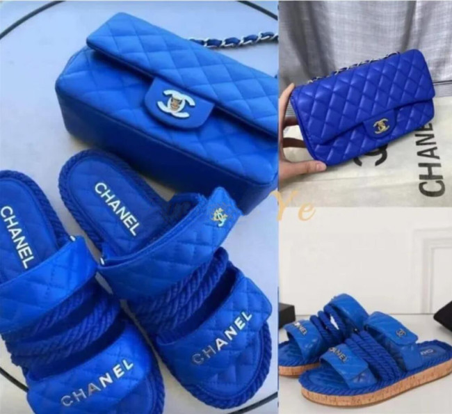 Fashion Slides with Bag Set #CHN