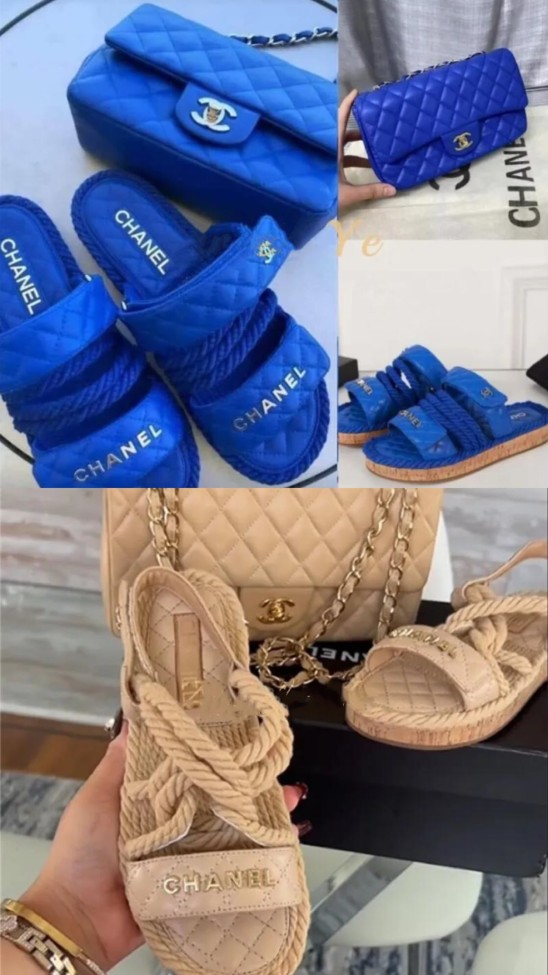 Fashion Slides with Bag Set #CHN