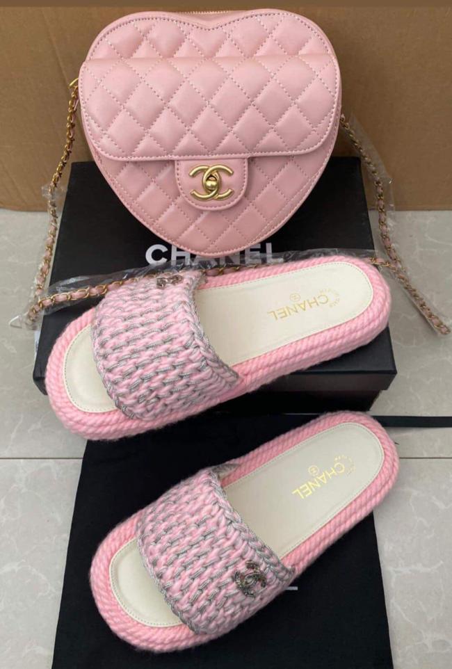 Fashion Slides with Bag Set  #CHN