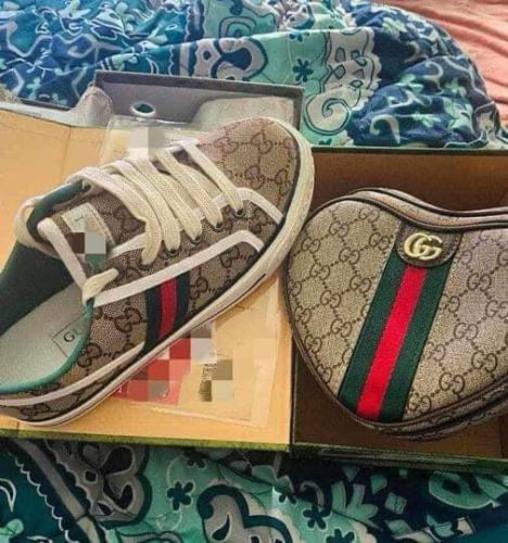 Fashion Shoes with Bag Set #GUI