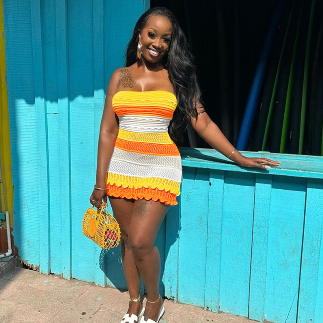 Women Knit Dress with Knit Hat Set #NOO