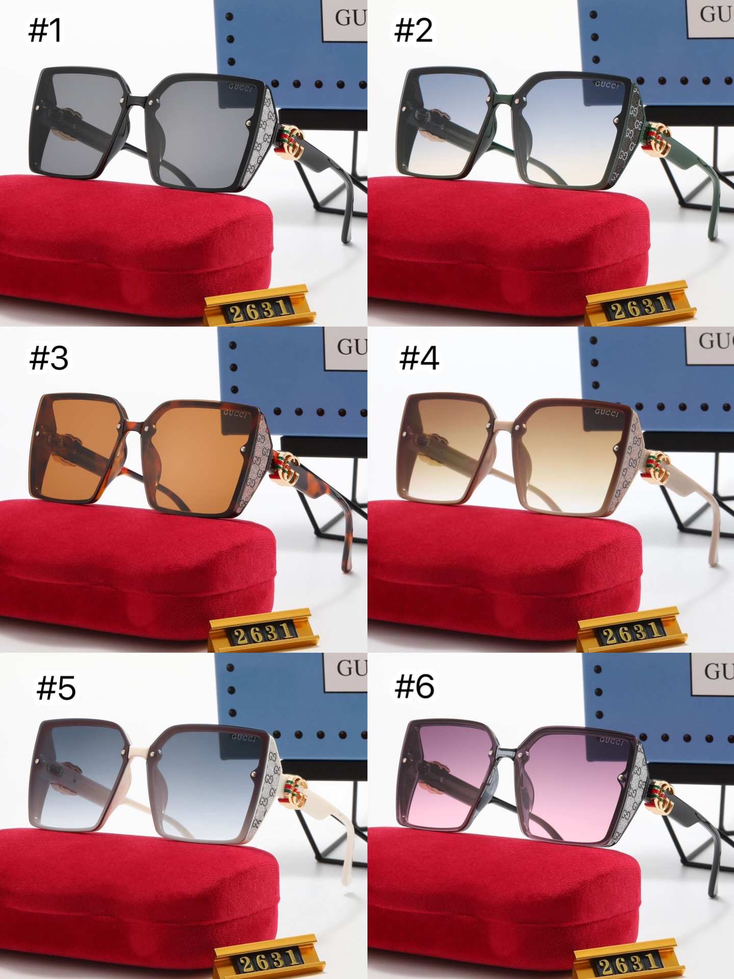US$ 15.00 - Fashion Shades with Box #GUI - www.annwholesale.com