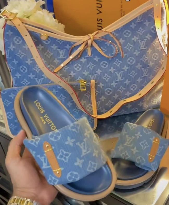 Women Fashion Slides with Bag Set #LOV