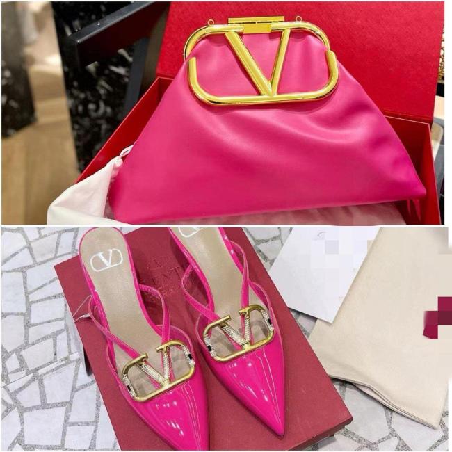 High Quality Heels with Bag Set Valentino