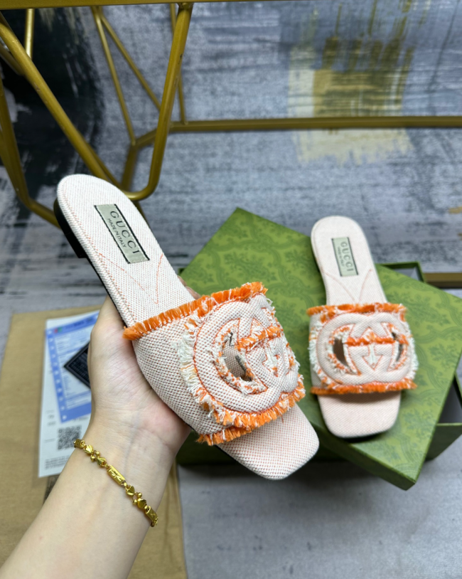 Women Fashion Slides with Box #GUI