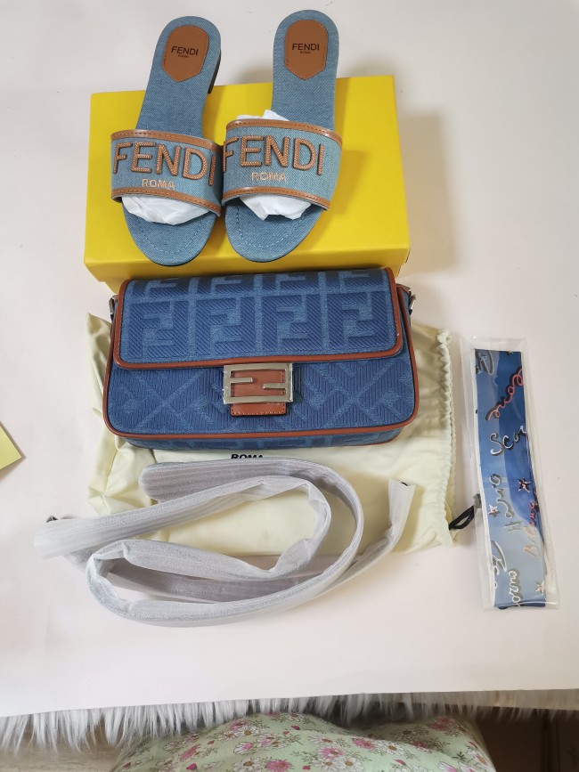 Fashion Slides with Bag Set #FEI