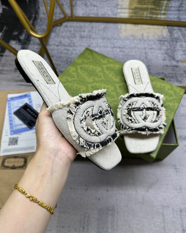 Women Fashion Slides with Box #GUI