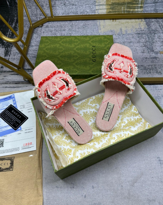 Women Fashion Slides with Box #GUI