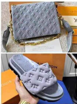 Fashion Slides with Bag Set #LOV