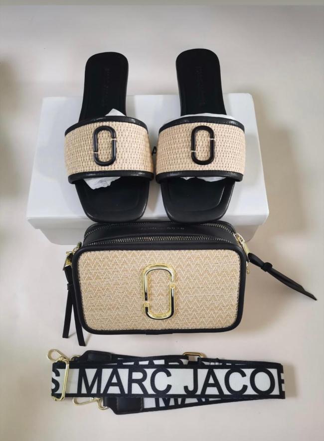 Fashion Slides with Bag Set #MJ