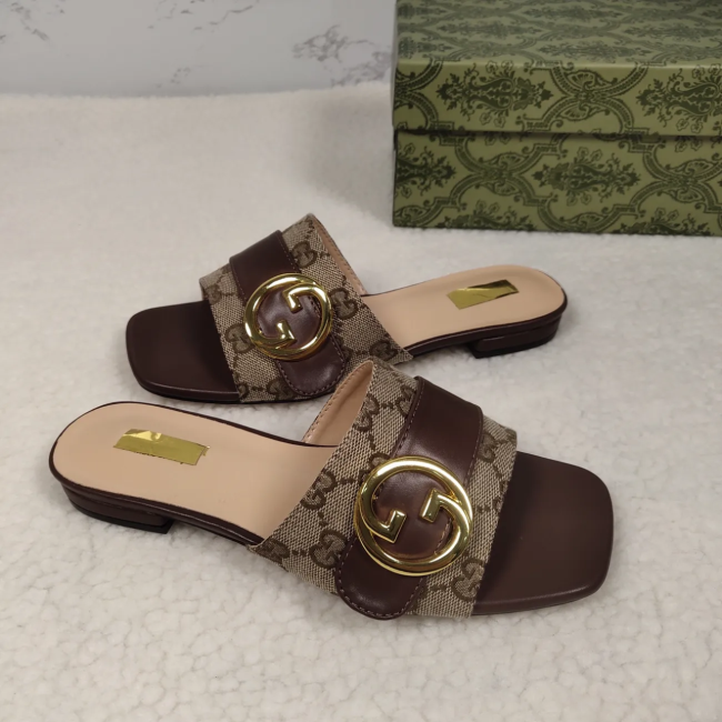 Women Fashion Slides with Box #GUI