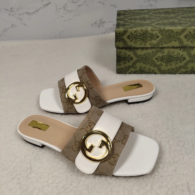 Women Fashion Slides with Box #GUI