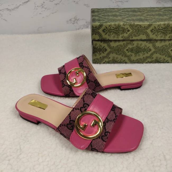 Women Fashion Slides with Box #GUI