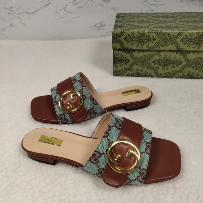 Women Fashion Slides with Box #GUI