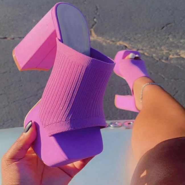 Women Fashion Knit Heels #NOO