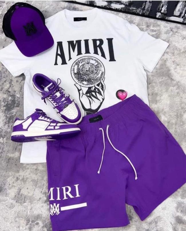 Fashion Shirt Shorts Shoes Amiri Set #NOO
