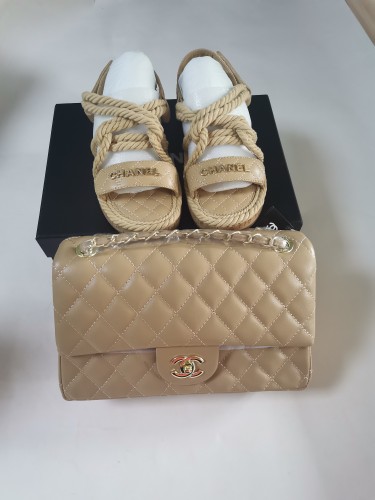 Fashion Slides with Bag Set #CHN