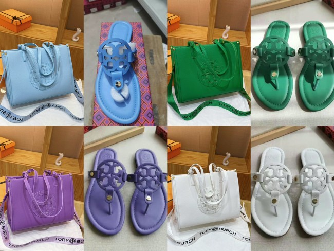 Fashion TB Slides with Bag Set #TB