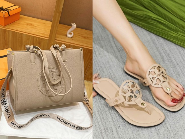 Fashion TB Slides with Bag Set #TB