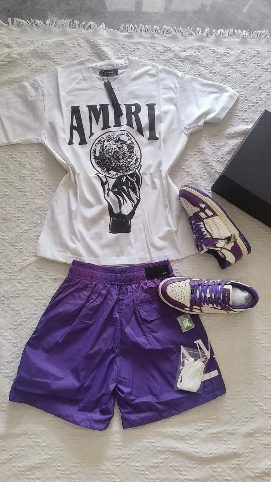 Fashion Shirt Shorts Shoes Amiri Set #NOO