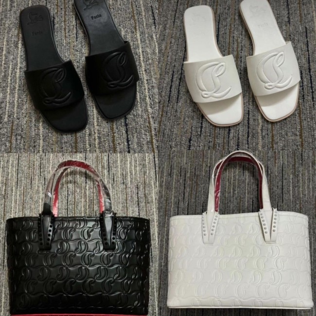  Fashion CL Slides with Bag Set