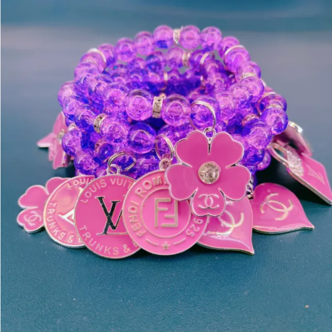 Fashion Bracelets with 3 Charms single bracelet