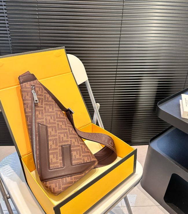  High Quality Men's Chest Bag with Box #FEI