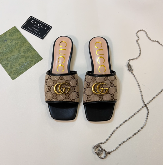 Women Fashion Slides with Box #GUI 