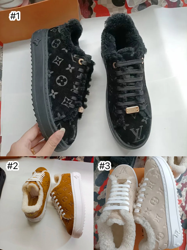 High Quality Furry Shoes with Box #LOV