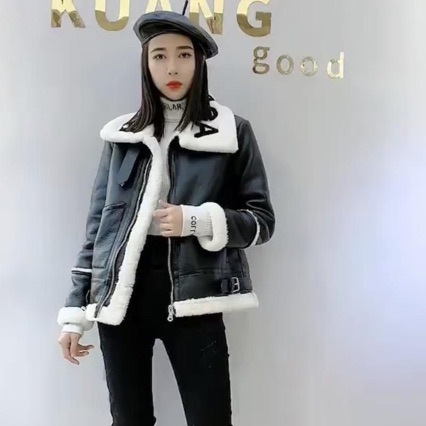 High Quality Leather Furry Jacket #BAL