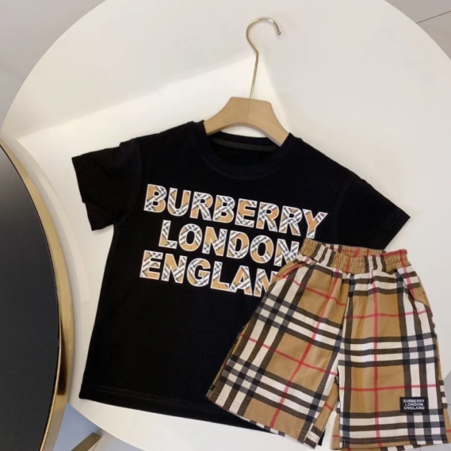 Fashion Kids Shirt with Shorts Set #BUR