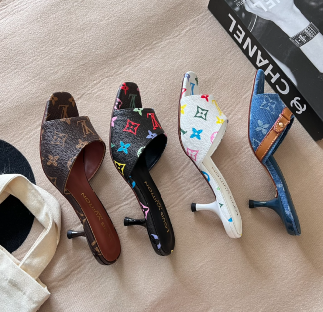 Women Fashion Heels Slides #LOV