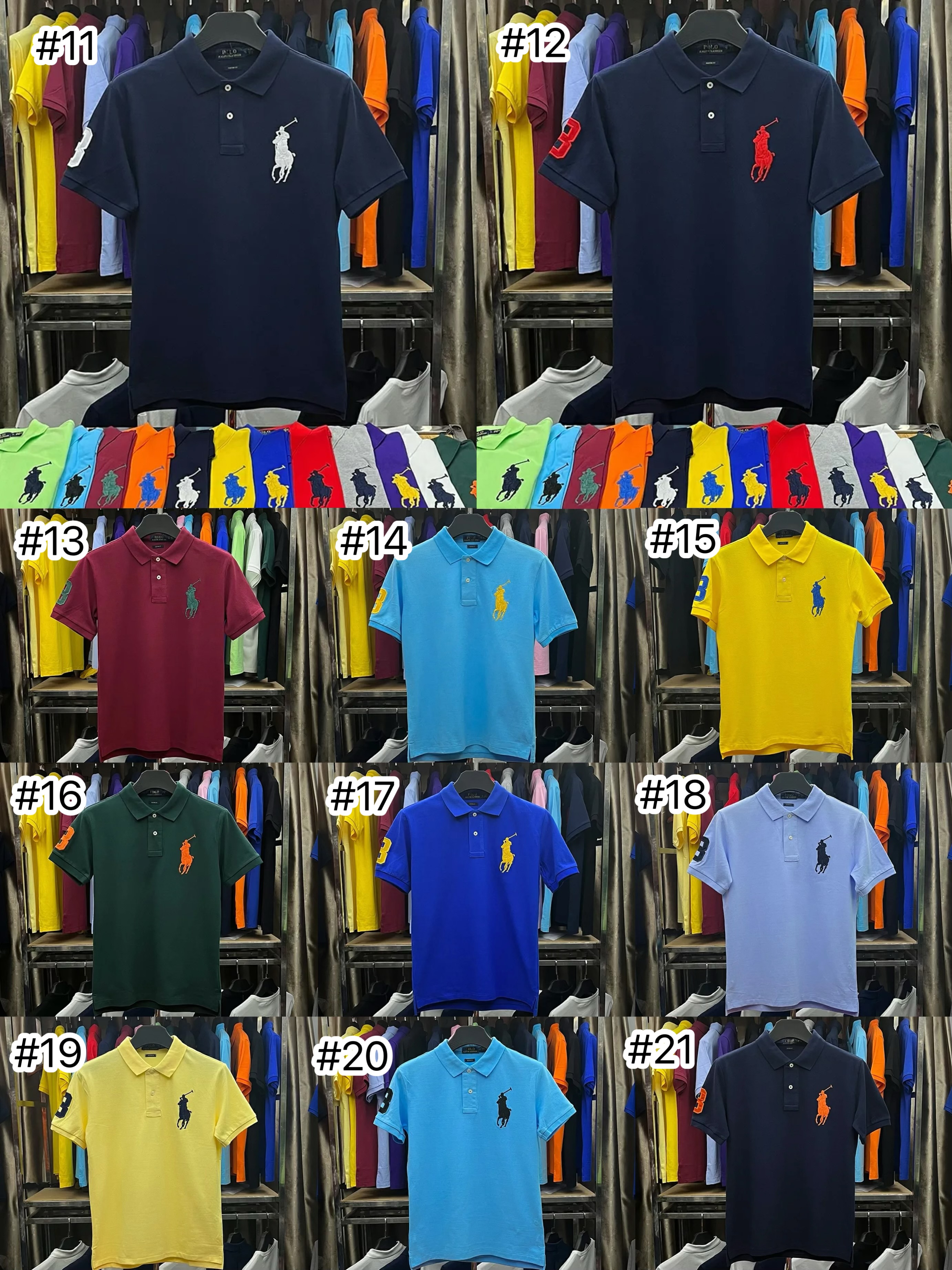 Men Quality Polo Shirt with Tags Cotton #POL