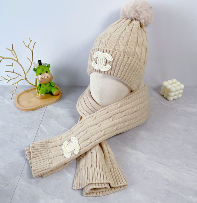 Fashion Scarf with Hat Set #CHN #DIO