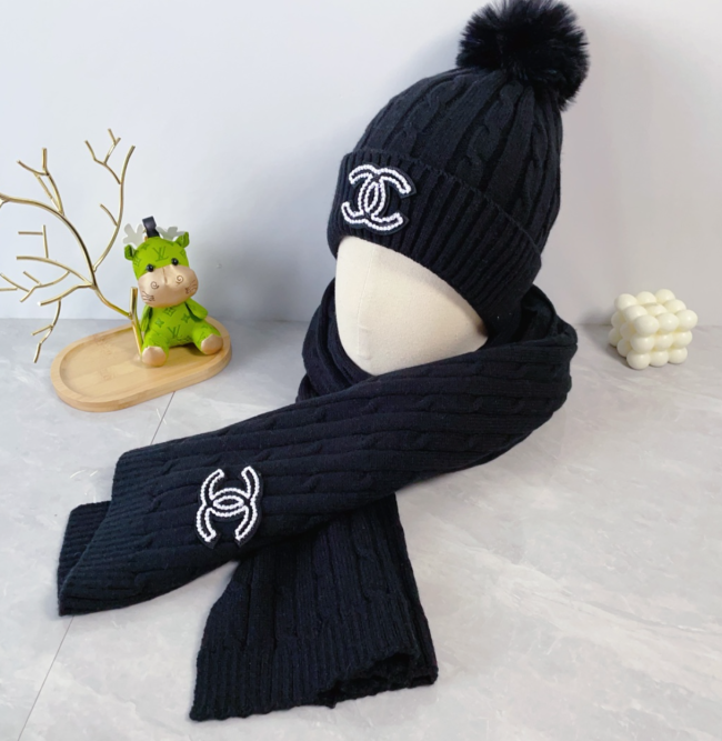 Fashion Scarf with Hat Set #CHN #DIO