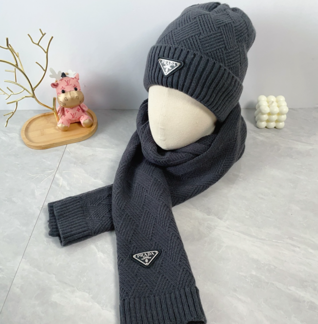 Fashion Scarf with Hat Set #CHN #DIO