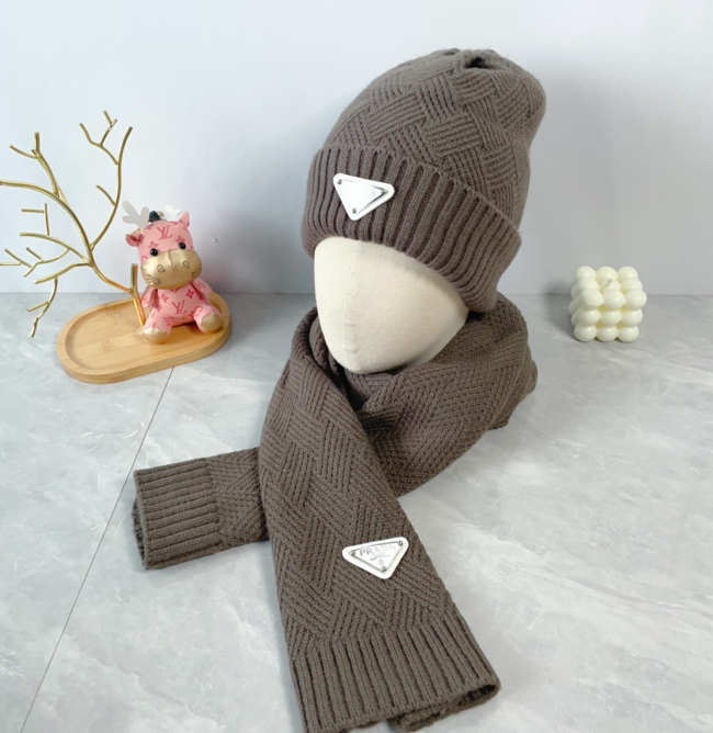 Fashion Scarf with Hat Set #CHN #DIO