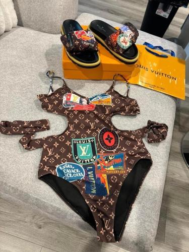 Fashion Swimsuits with Slides Set #LOV