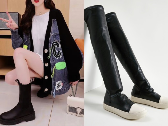 Fashion Cardigan with Boots Set  #NOO