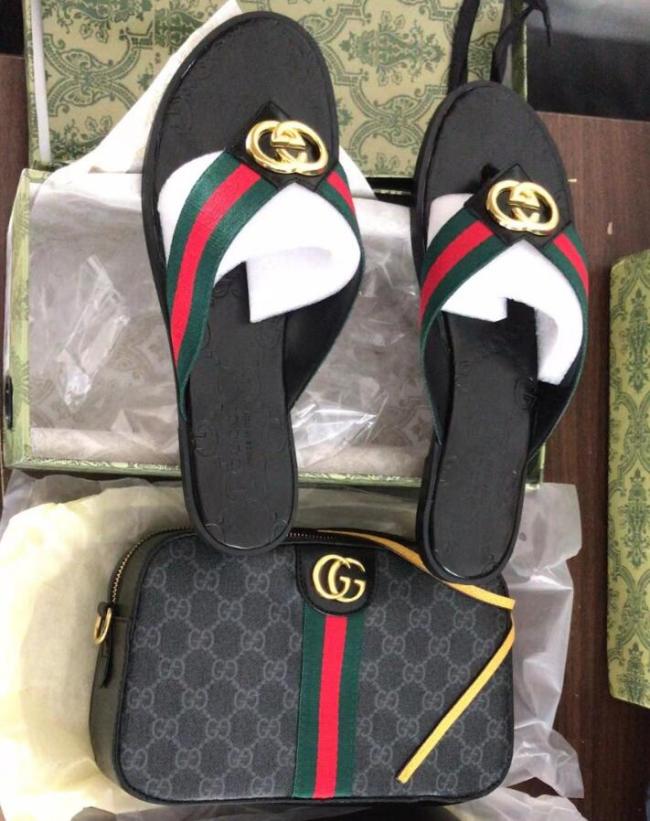 Fashion Slides with Bag Set #GUI