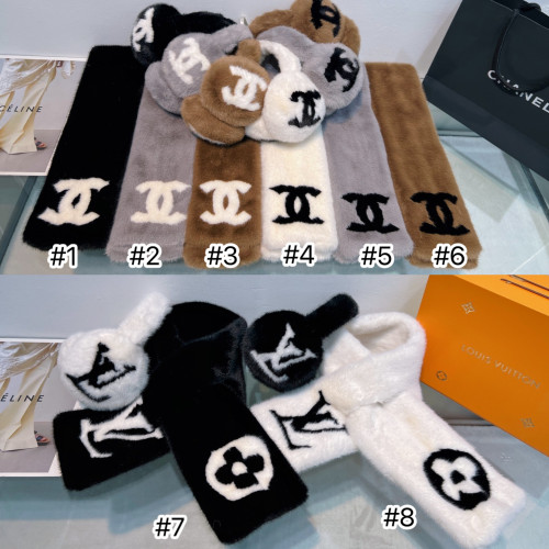 Fashion Scarf with Ear Clip Set #CHN #LOV