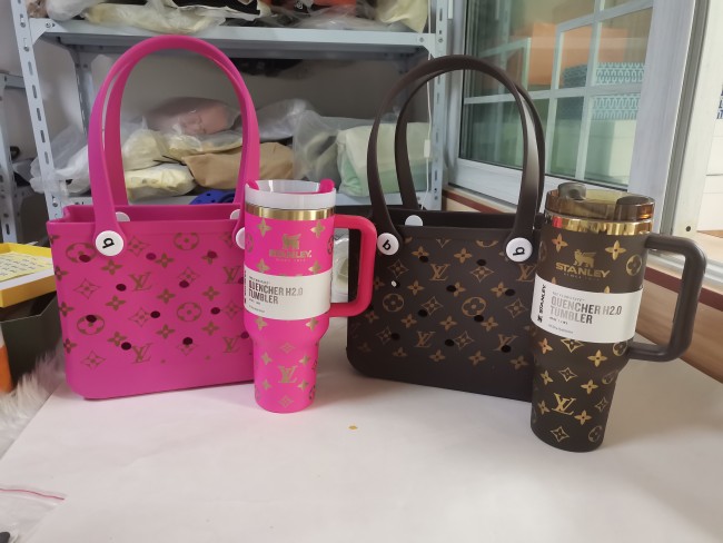 Fashion Bag with Cup Set Size 28*11*22cm #LOV