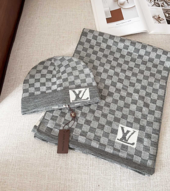 Fashion Wool Scarf with Hat Set #LOV #GUI