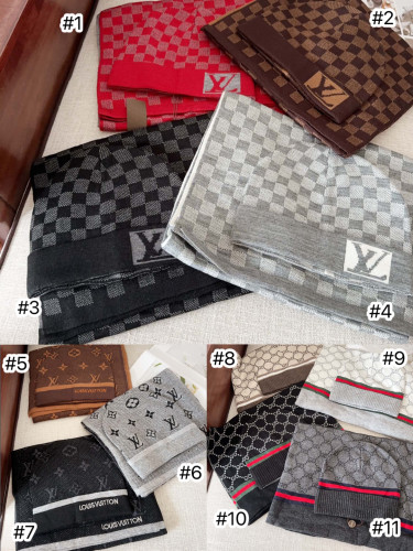 Fashion Wool Scarf with Hat Set #LOV #GUI