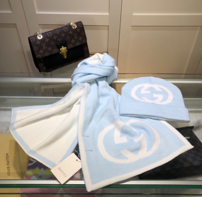 Fashion Scarf with Beanies Hat #GUI