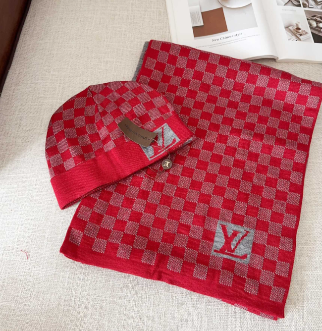 Fashion Wool Scarf with Hat Set #LOV #GUI