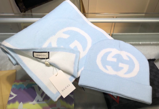 Fashion Scarf with Beanies Hat #GUI