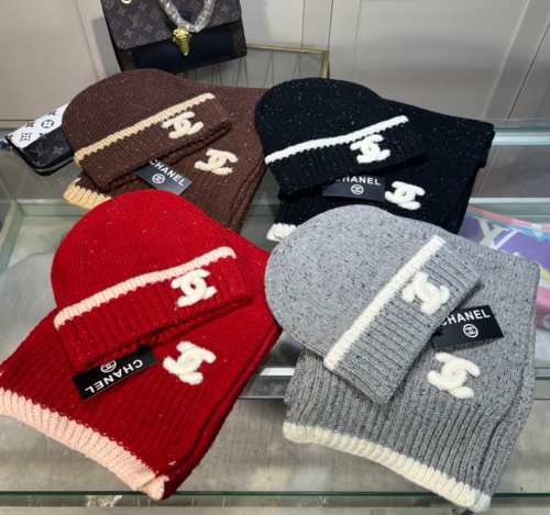 Fashion Wool Scarf with Hat Set  #CHN