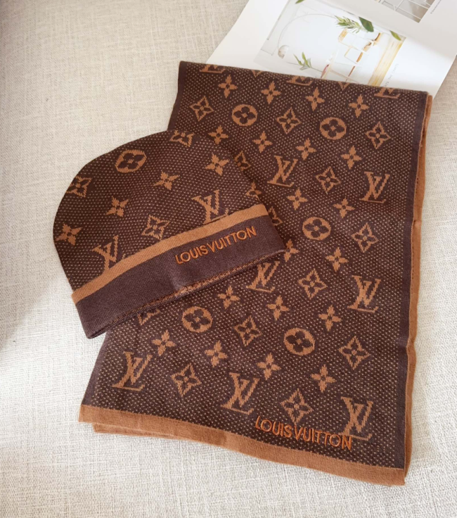 Fashion Wool Scarf with Hat Set #LOV #GUI